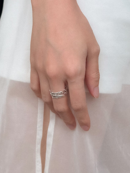 HANDCRAFTED SILVER BUBBLE RING