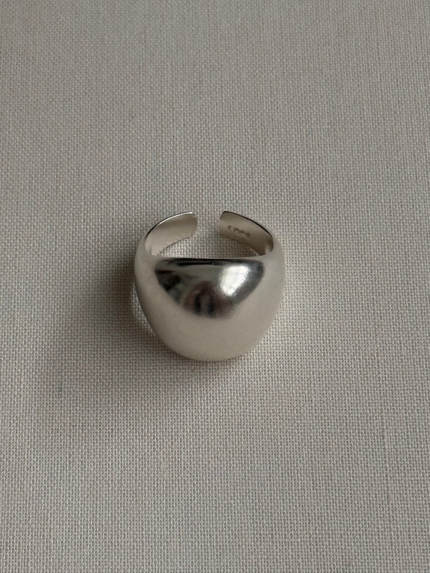 SILVER MATTE CHUBBY RING
