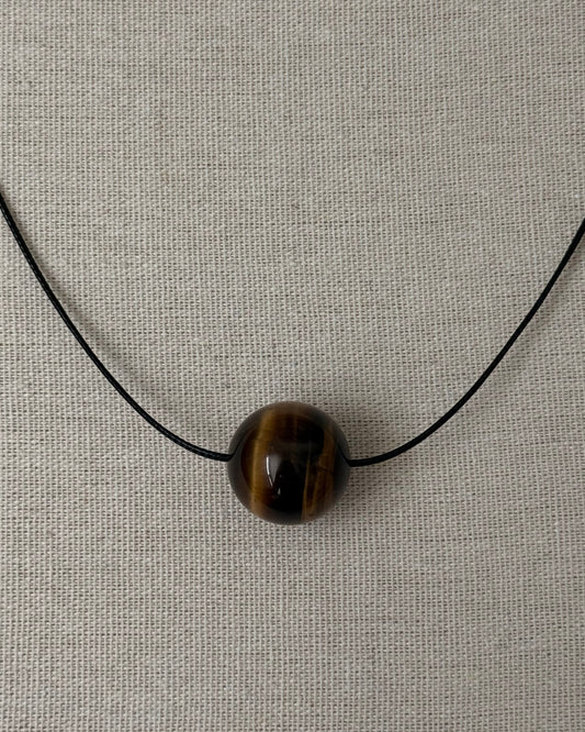 013 TIGER EYE LONG NECKLACE