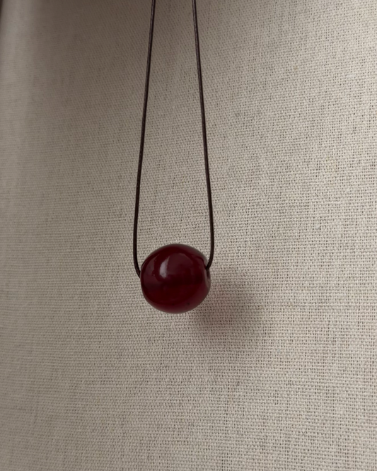 014 CHERRY GLASS NECKLACE