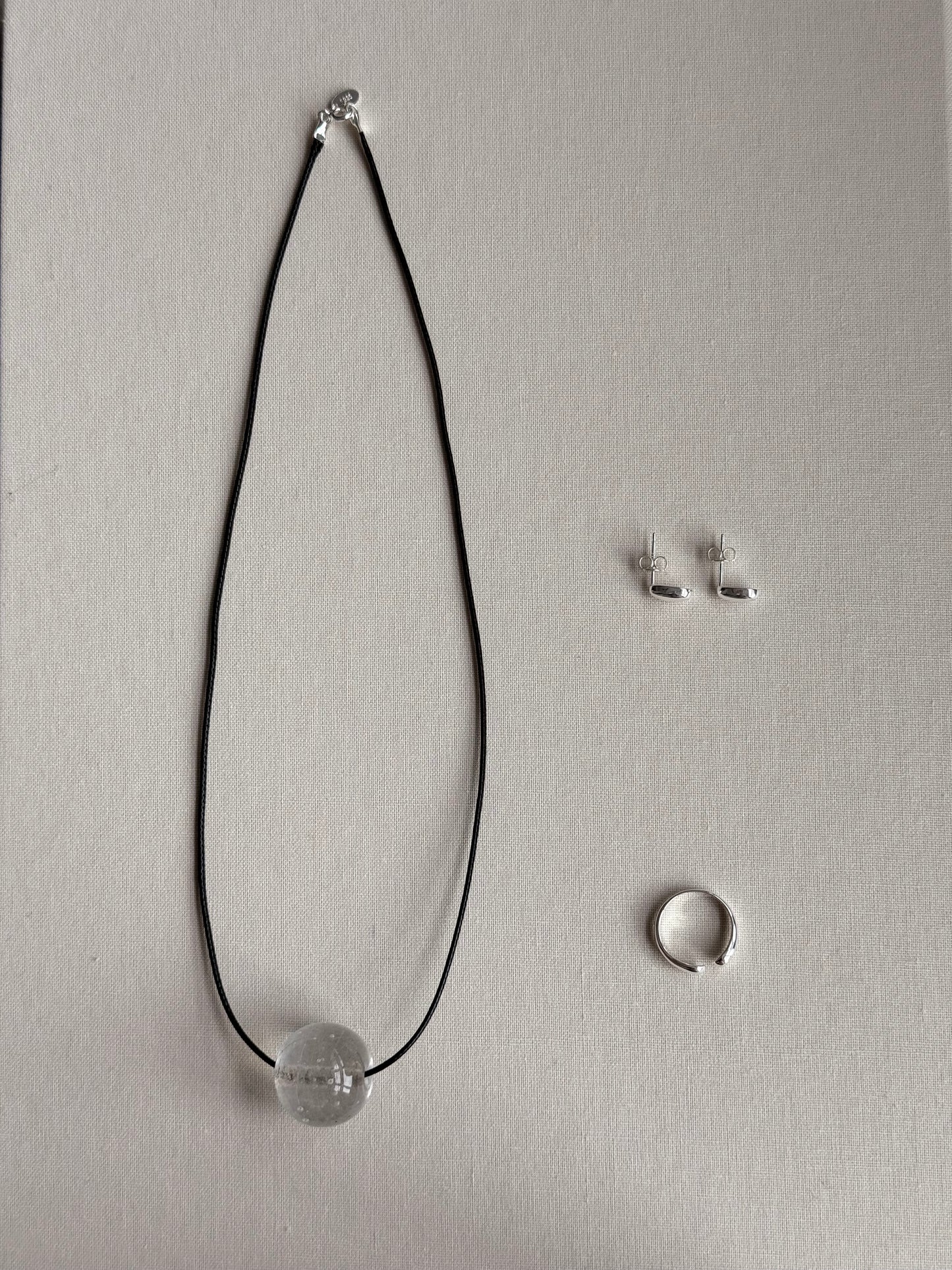 SILVER WATER DROPLET PINKY RING