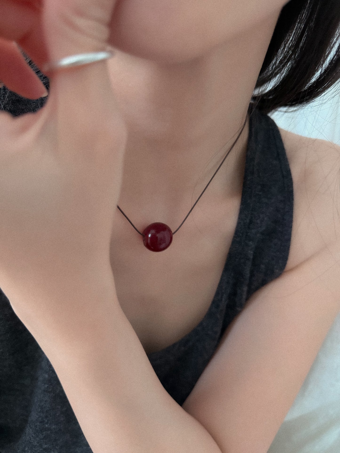 014 CHERRY GLASS NECKLACE