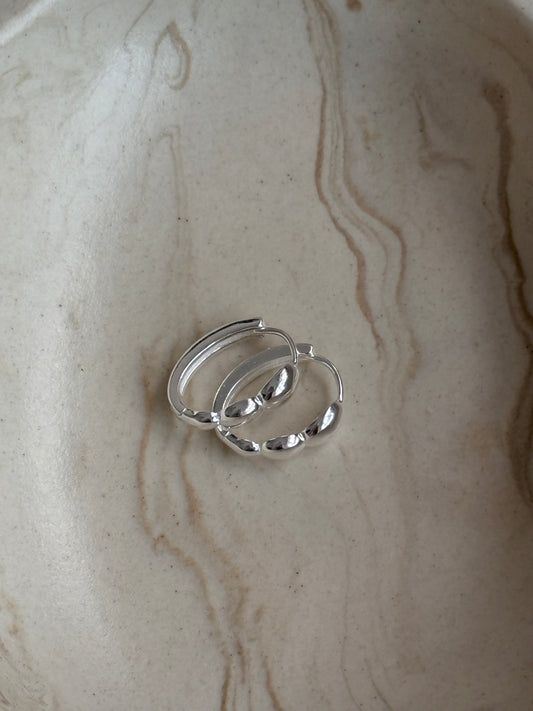 SILVER BEADS EARRING