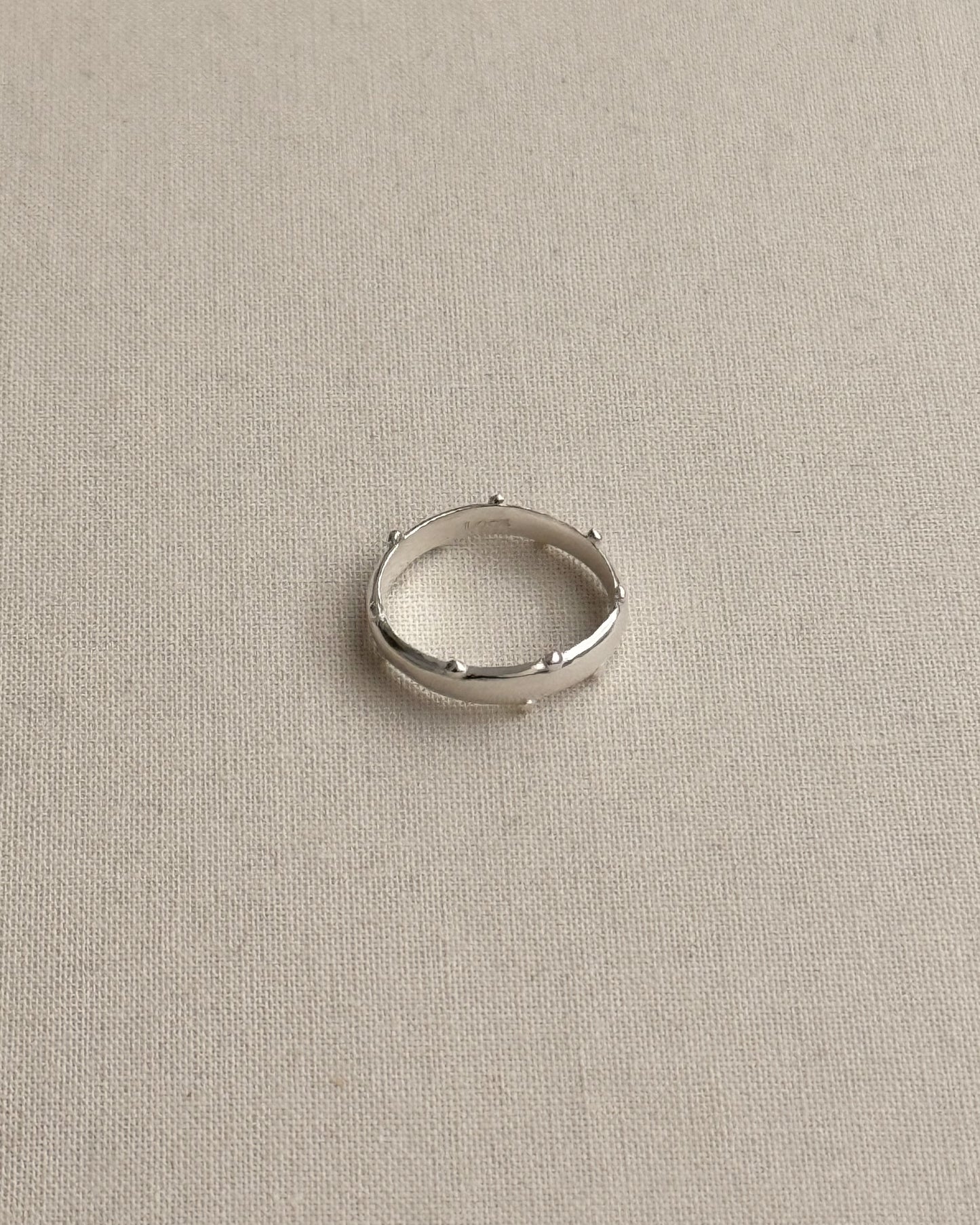 HANDCRAFTED SILVER BUBBLE RING