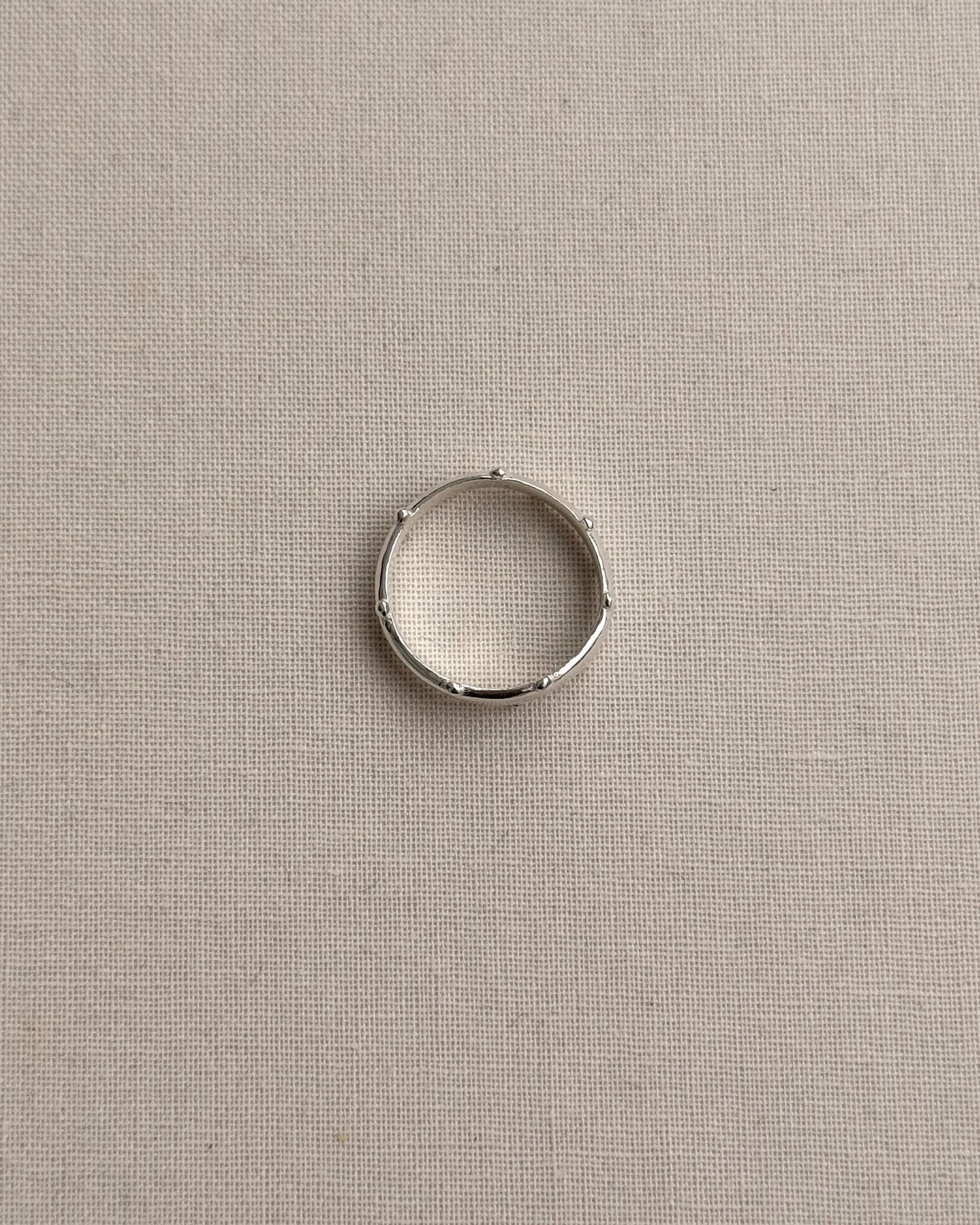 HANDCRAFTED SILVER BUBBLE RING