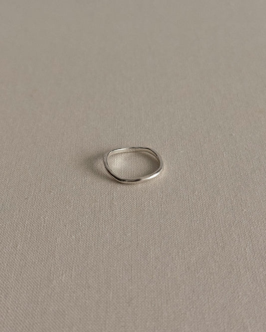 HANDCRAFTED SILVER WAVY RING