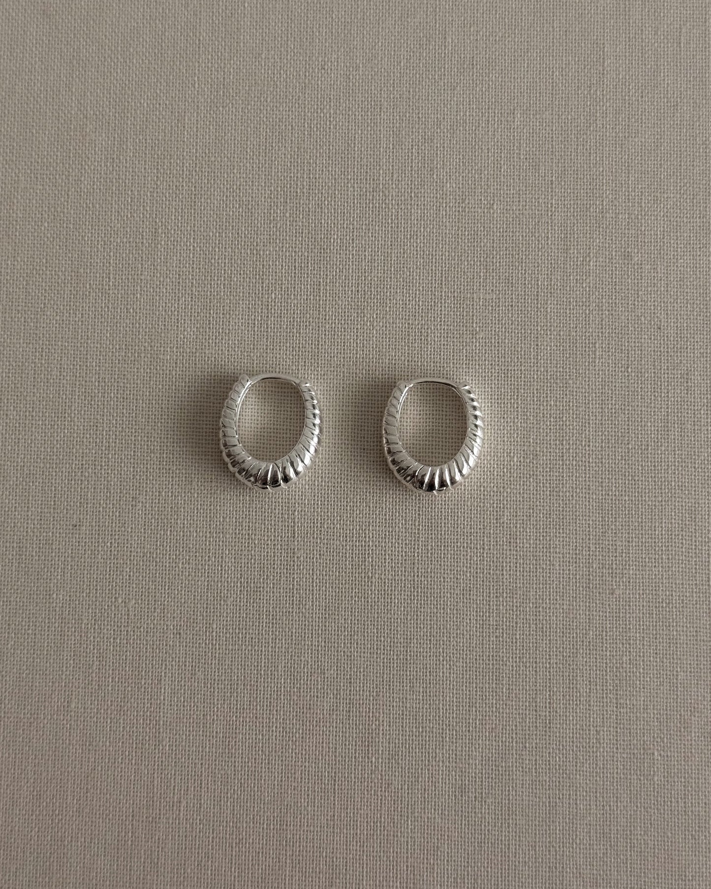HANDCRAFTED SILVER HOOP EARRING