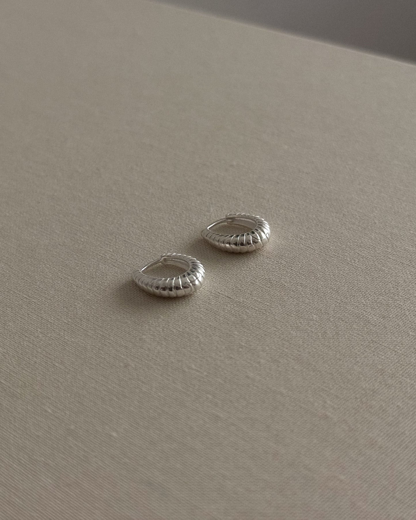 HANDCRAFTED SILVER HOOP EARRING