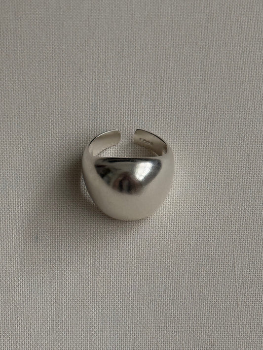 SILVER MATTE CHUBBY RING