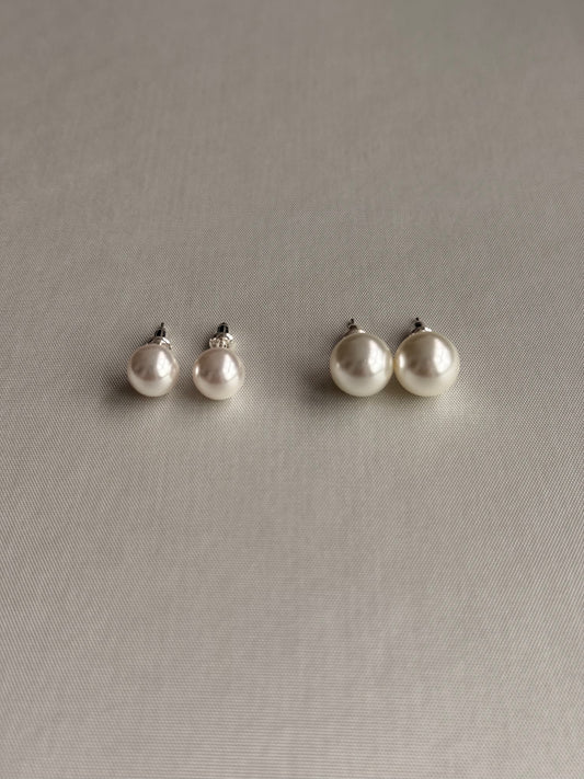 925 SILVER NEEDLE PEARL EARRING